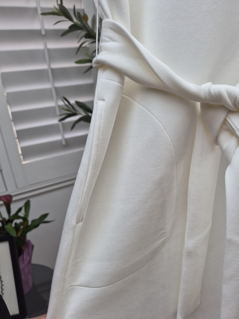 Spanx Sleeveless White Belted Midi Dress - Picture 3 of 3